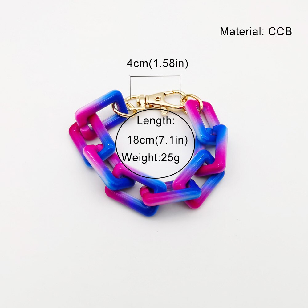 Necklaces Colorful Plastic Thick Chain Statement Choker Collar Necklace Hip Hop Night Club Jewelry For Women