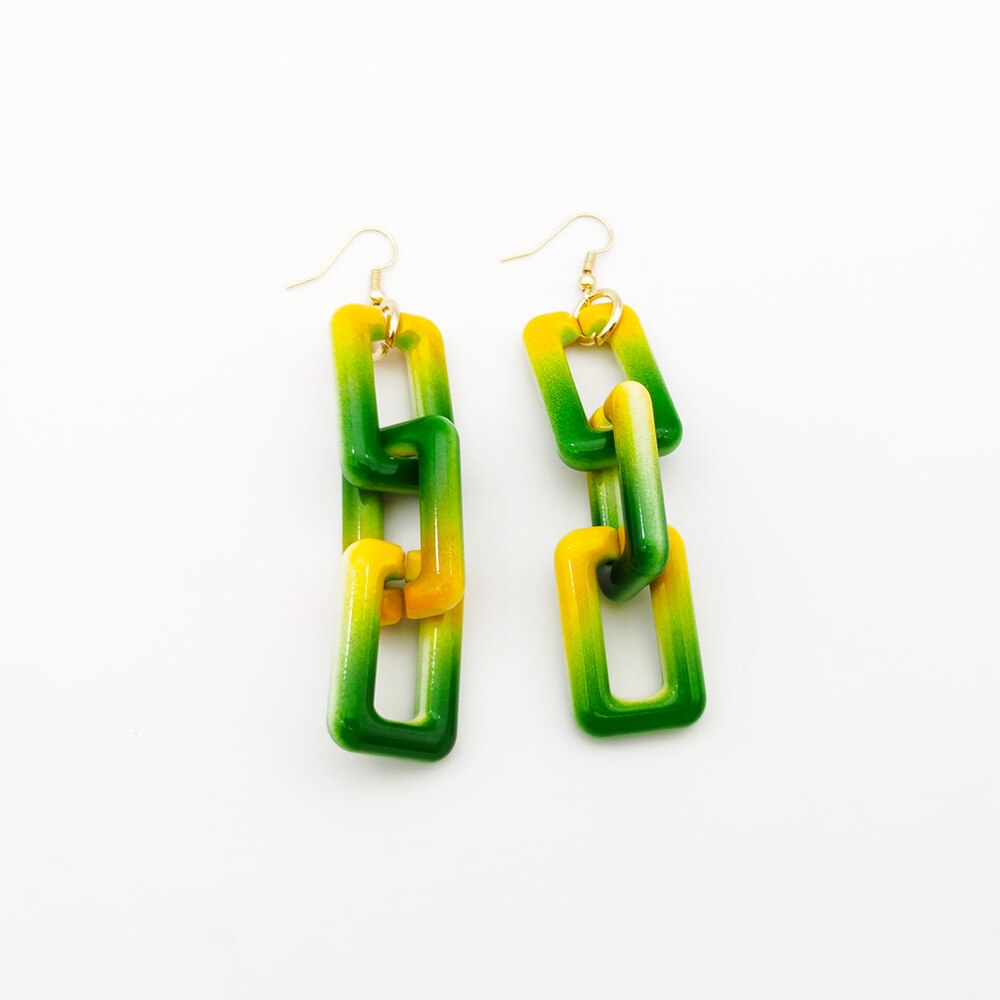 Necklaces Colorful Plastic Thick Chain Statement Choker Collar Necklace Hip Hop Night Club Jewelry For Women