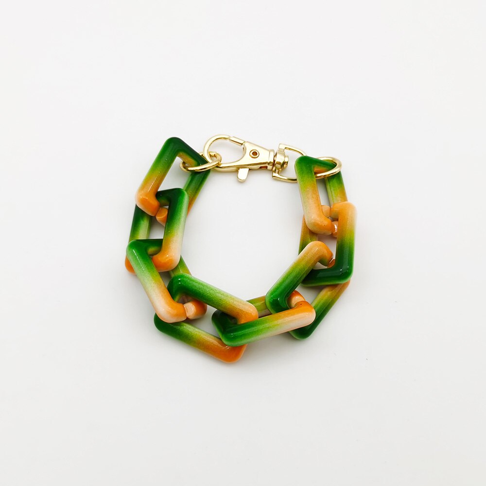 Necklaces Colorful Plastic Thick Chain Statement Choker Collar Necklace Hip Hop Night Club Jewelry For Women