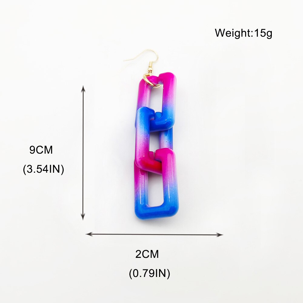 Necklaces Colorful Plastic Thick Chain Statement Choker Collar Necklace Hip Hop Night Club Jewelry For Women