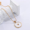 Oil Drop Cute Stars Moon Heart Round Golden Pendant Minimalist Necklace Jewelry Gifts for Girl