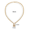 Padlock Pendant Necklace Brand Stainless Steel Rolo Cable Chain Necklace Friendship Gifts Long Chains Neck Decor