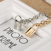 Padlock Pendant Necklace Brand Stainless Steel Rolo Cable Chain Necklace Friendship Gifts Long Chains Neck Decor