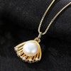 New Fashion Pearl Necklace 925 Sterling Silver Pendant 7-7.5mm Natural Pearl Scallop Shell Necklaces Women Jewelry