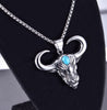 Personality Animal Bull Head Pendant Man Woman Bohemian Crystal Inlaid Bull Head Hanging Necklace Accessories