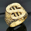 Personality Gold-Plated Ring for Men's Gold-Plated Letter S Ring Accessories Party Jewelry Size 7-10