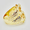 Personality Gold-Plated Ring for Men's Gold-Plated Letter S Ring Accessories Party Jewelry Size 7-10