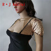 RJFS20 Mermaid Gold Fish Scales Shoulder Chains Layers Scale Chainmail Gold Dragon Scale Shoulder Jewelry 2 Colors