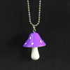 Resin Cartoon Imitation Mushroom Pendant Necklace For Child Colorful Simple Cute Charm Necklaces Jewelry Gift