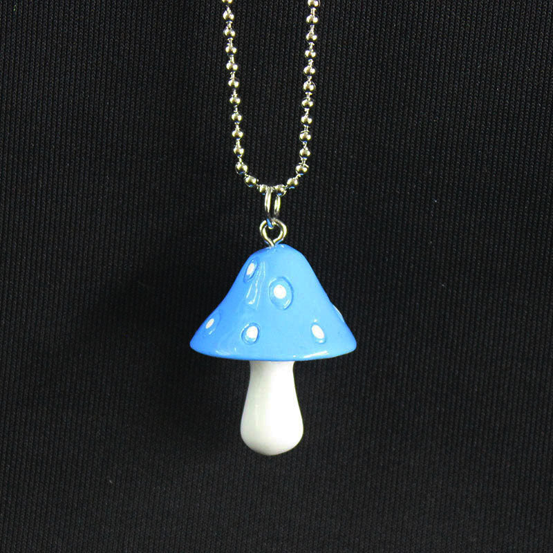 Resin Cartoon Imitation Mushroom Pendant Necklace For Child Colorful Simple Cute Charm Necklaces Jewelry Gift
