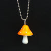 Resin Cartoon Imitation Mushroom Pendant Necklace For Child Colorful Simple Cute Charm Necklaces Jewelry Gift