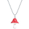 Resin Cartoon Imitation Mushroom Pendant Necklace For Women Men Colorful Simple Cute Charm Necklaces Jewelry Gift