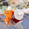 Resin Cartoon Imitation Mushroom Pendant Necklace for Women Men Colorful Simple Cute Charm Necklaces Jewelry Gift