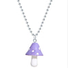 Resin Cartoon Imitation Mushroom Pendant Necklace for Women Men Colorful Simple Cute Charm Necklaces Jewelry Gift