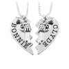 Revolver Pattern Heart Pendant Necklace Men's Women's Couple Jewelry Accessories Party Gifts