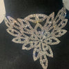 Rhinestone Heart Collar Necklace Jewelry for Girl Chunky Statement Big Bib Choker Necklace Collier Neck Accessories