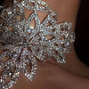 Rhinestone Heart Collar Necklace Jewelry for Girl Chunky Statement Big Bib Choker Necklace Collier Neck Accessories