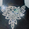 Rhinestone Heart Collar Necklace Jewelry for Girl Chunky Statement Big Bib Choker Necklace Collier Neck Accessories