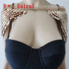 Scalemail Mermaid Gold Fish Scales Shoulder Chains Layers Scale Chainmail Gold Single Fish Scale Shoulder Jewelry