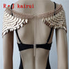 Scalemail Mermaid Gold Fish Scales Shoulder Chains Layers Scale Chainmail Gold Single Fish Scale Shoulder Jewelry
