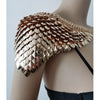 Scalemail Mermaid Gold Fish Scales Shoulder Chains Layers Scale Chainmail Gold Single Fish Scale Shoulder Jewelry