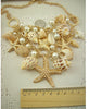 Shell Starfish Choker Necklaces Multilayer Pearl Statement Necklaces For Women Beach