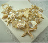 Shell Starfish Choker Necklaces Multilayer Pearl Statement Necklaces For Women Beach