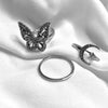 Silver Color Dancing Moving Butterfly Rings Dainty Insect Minimalist Rings For Women Girls French Jewlery 2021 Trend