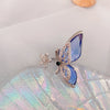 Silver Color Dancing Moving Butterfly Rings Dainty Insect Minimalist Rings For Women Girls French Jewlery 2021 Trend