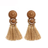 New Fashion Silver/Gold Tassel Earrings For Women Handmade Bohemia Vintage Beads Earring Ethnic Fringe Drop Earring Jewelry