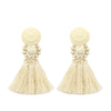 New Fashion Silver/Gold Tassel Earrings For Women Handmade Bohemia Vintage Beads Earring Ethnic Fringe Drop Earring Jewelry