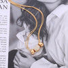 Silverly Rose Gold Delicate Round Pendant Necklace for Women Wedding Engagement Charm Chain Necklace Jewelry 2022