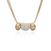 Silverly Rose Gold Delicate Round Pendant Necklace for Women Wedding Engagement Charm Chain Necklace Jewelry 2022