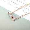 Silverly Rose Gold Delicate Round Pendant Necklace for Women Wedding Engagement Charm Chain Necklace Jewelry 2022