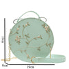 Small Fresh Flower Chain Shoulder bag women  Sweet Lace Round Handbags Female PU leather Crossbody Bags