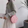 Small Fresh Flower Chain Shoulder bag women  Sweet Lace Round Handbags Female PU leather Crossbody Bags
