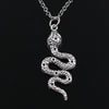 Snake Cobra Pendants Round Cross Chain Short Long Mens Womens Silver Color  Necklace Jewelry Gift