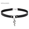Snake Cobra Pendants Wrapped Around the Sword Choker Necklaces For Women Animal Birthday Bijoux Leather Gift