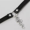 Snake Cobra Pendants Wrapped Around the Sword Choker Necklaces For Women Animal Birthday Bijoux Leather Gift