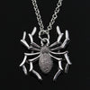 Spider Halloween Pendants Round Cross Chain Short Long Mens Womens Silver Color  Necklace Jewelry Gift