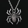Spider Halloween Pendants Round Cross Chain Short Long Mens Womens Silver Color  Necklace Jewelry Gift