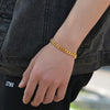 Stainless Steel Gold Cuban Bracelet Men And Women  Jewelry