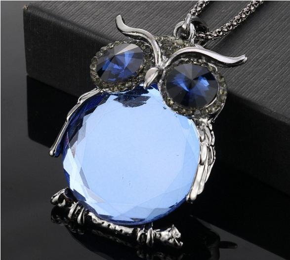 New Fashion Statement Charms Owl Crystal Necklaces Pendants For Women As A Gift Gold & Silver Classic Chain Long Jewelry