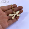 Tibetan 4 Color Dragonfly Pendant Necklace Choker Charm Clavicle Chain Factory Price Handmade Jewelry