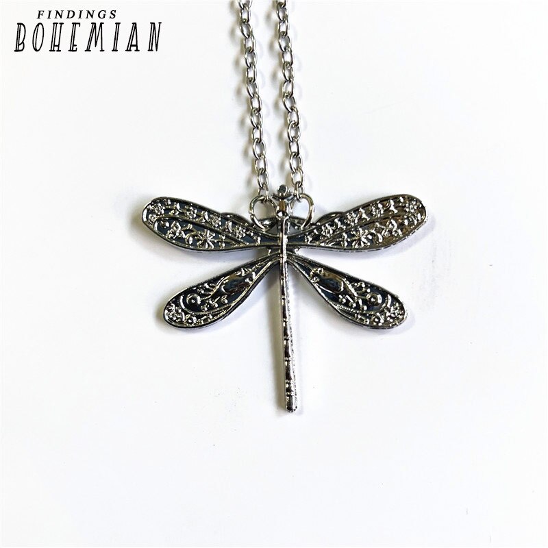 Tibetan 4 Color Dragonfly Pendant Necklace Choker Charm Clavicle Chain Factory Price Handmade Jewelry