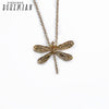 Tibetan 4 Color Dragonfly Pendant Necklace Choker Charm Clavicle Chain Factory Price Handmade Jewelry