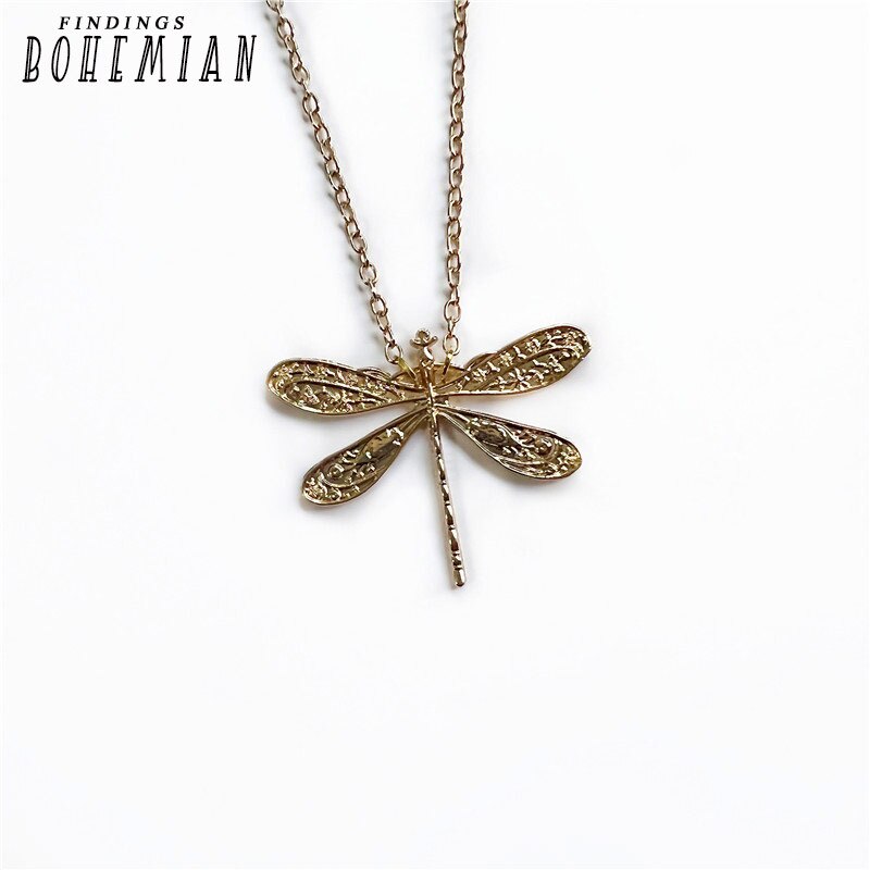 Tibetan 4 Color Dragonfly Pendant Necklace Choker Charm Clavicle Chain Factory Price Handmade Jewelry