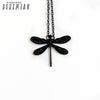 Tibetan 4 Color Dragonfly Pendant Necklace Choker Charm Clavicle Chain Factory Price Handmade Jewelry