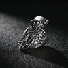Vintage Death Hip Hop Punk Rock Alloy Silvery Ring for Men Women  Grim Reaper Sickle Rings Jewelry