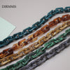 Woman Handbag Accessory Chain Brown Beige Acrylic Blue Resin Chain  Strap Women Clutch Shoulder Purse Chain